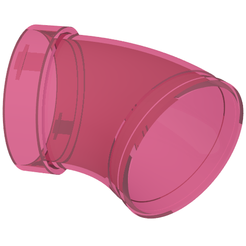 Набор LEGO Tube, Slide Curved 45deg, Trans-Dark Pink