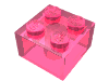 Деталь LEGO Brick 2 x 2 without Inside Ridges, Прозрачный темно-розовый