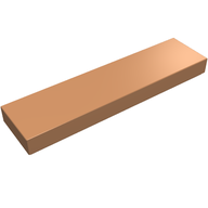 Деталь LEGO Плитка 1 x 4, с пазом, Коричневый Fabuland