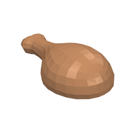 Деталь LEGO Turkey Drumstick [Short], Коричневый Fabuland