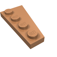 Деталь LEGO Пластина-клин левая 4 x 2, Коричневый Fabuland