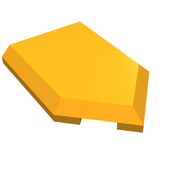 Деталь LEGO Tile Special 2 x 3 Pentagonal, Средне-оранжевый