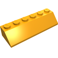 Деталь LEGO ROOF TILE 2X6 45 DEG., Средне-оранжевый