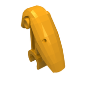 Деталь LEGO Minifig Head Modified Mechanical (Battle Droid), Средне-оранжевый