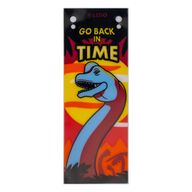 Деталь LEGO Banner, 'GO BACK IN TIME', Dinosaur Print, Прозрачный бесцветный