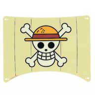 Деталь LEGO Sail, Rectangle, 26 x 20, with Straw Hat Skull and Crossbones Print, Прозрачный бесцветный