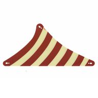 Деталь LEGO Sail, Triangular, 20 x 16, with Dark Red Stripes print, Прозрачный бесцветный
