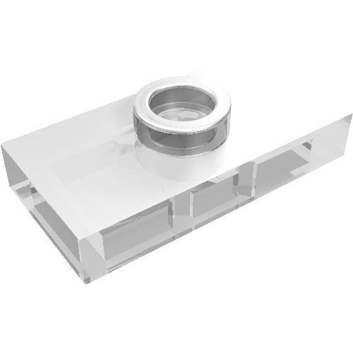 Набор LEGO Plate Special 1 x 2 with 1 Stud with Groove and Inside Stud Holder (Jumper), Trans-Clear