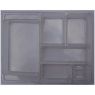 Деталь LEGO Dacta Sorting Tray - 6 Compartment for Dacta Small Bin, Прозрачный бесцветный