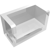 Деталь LEGO Panel 1 x 2 x 1 with Rounded Corners and 2 Sides, Прозрачный бесцветный