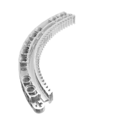 Деталь LEGO 1/4 CIRCLE GEAR RACK 11X11, Прозрачный бесцветный