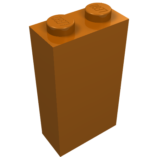 Набор LEGO Brick 1 x 2 x 3 with Bottom Stud Holder, Темно-оранжевый