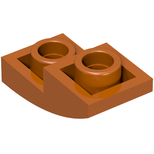 Набор LEGO Slope Curved 2 x 1 Inverted, Темно-оранжевый