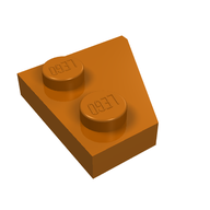Деталь LEGO LEFT PLATE 2x2 27 DEG, Темно-оранжевый