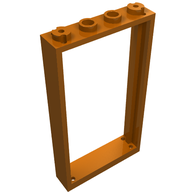 Деталь LEGO Door Frame 1 x 4 x 6 Type 1, Темно-оранжевый