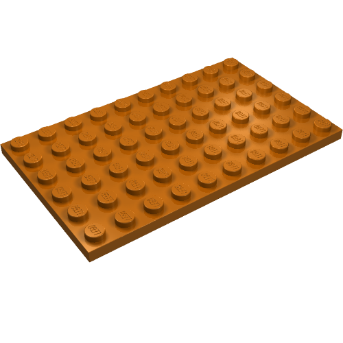 Набор LEGO Plate 6 x 10, Темно-оранжевый