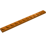Деталь LEGO Пластина 1 x 12, Темно-оранжевый