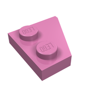 Деталь LEGO Пластина скошенная 2 x 2, левая, 27°, Темно-розовый
