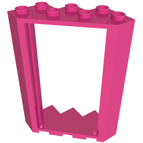 Набор LEGO Door Frame 4 x 4 x 6 Corner, Темно-розовый