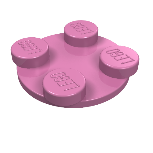 Набор LEGO Turntable 2 x 2 Plate - Top, Темно-розовый
