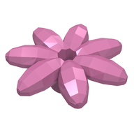 Деталь LEGO Friends Accessories Flower with 7 Thin Petals and Pin, Темно-розовый