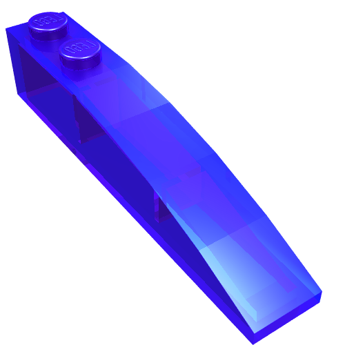 Набор LEGO Slope Curved 6 x 1, Trans-Purple
