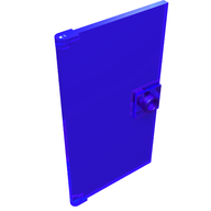 Деталь LEGO Door  1 x  4 x  6 Smooth with Square Handle Plinth, Прозрачный фиолетовый