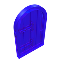 Деталь LEGO Window 1 x 2 x 2 2/3 Shutter with Rounded Top, Прозрачный фиолетовый