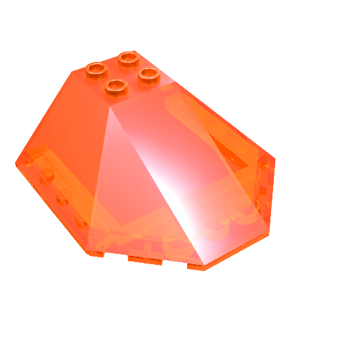 Набор LEGO Windscreen 6 x 6 x 2 Canopy, Trans-Neon Orange
