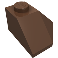 Деталь LEGO Wedge 2 x 2 (Slope 45° Corner), Коричневый