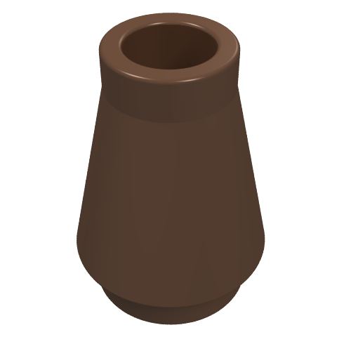 Набор LEGO Cone 1 x 1 [No Top Groove], Коричневый