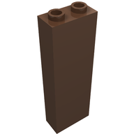 Деталь LEGO Brick 1 x 2 x 5 without Side Supports, Коричневый