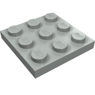 Деталь LEGO Пластина 3 x 3, Светло-серый