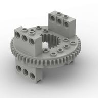 Деталь LEGO Technic Turntable Large Type 1 [Complete Assembly], Светло-серый