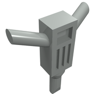 Деталь LEGO Minifig Motor Hammer (Jackhammer), Светло-серый