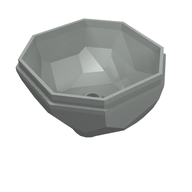 Деталь LEGO Rock Boulder, Bottom, Светло-серый