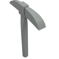 Деталь LEGO Minifig Pickaxe, Светло-серый