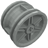 Деталь LEGO Wheel 30.4 x 20 without Pinholes, with Reinforced Rim, Светло-серый