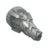 Деталь LEGO Cone Jagged - Power Miners Drill, Светло-серый