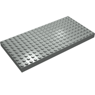 Деталь LEGO Основание тонкое 10 x 20, Светло-серый