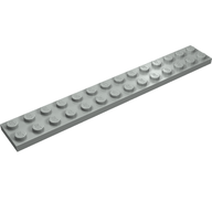 Деталь LEGO Пластина 2 x 14, Светло-серый