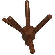 Деталь LEGO Plant Flower Stem with Bar and 6 Stems, Красно-коричневый