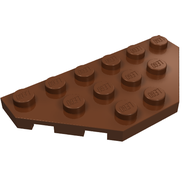 Деталь LEGO Пластина-клин 3 x 6, со срезанными углами, Красно-коричневый
