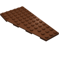 Деталь LEGO Пластина-клин правая 6 x 12, Красно-коричневый