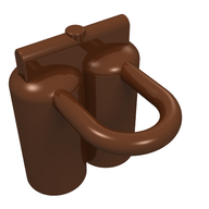 Деталь LEGO Minifig Neckwear Airtanks with Large Holes, Красно-коричневый