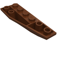 Деталь LEGO Клин перевёрнутый правый 6 x 2, Красно-коричневый