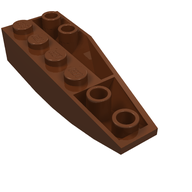 Деталь LEGO Клин перевёрнутый левый 6 x 2, Красно-коричневый