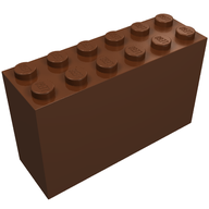Деталь LEGO Кирпичик 2 x 6 x 3, Красно-коричневый