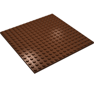 Деталь LEGO Пластина 16 x 16, Красно-коричневый