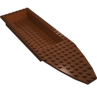 Деталь LEGO LEGO Ship Top 8 x 28 x 3 (92711), Красно-коричневый